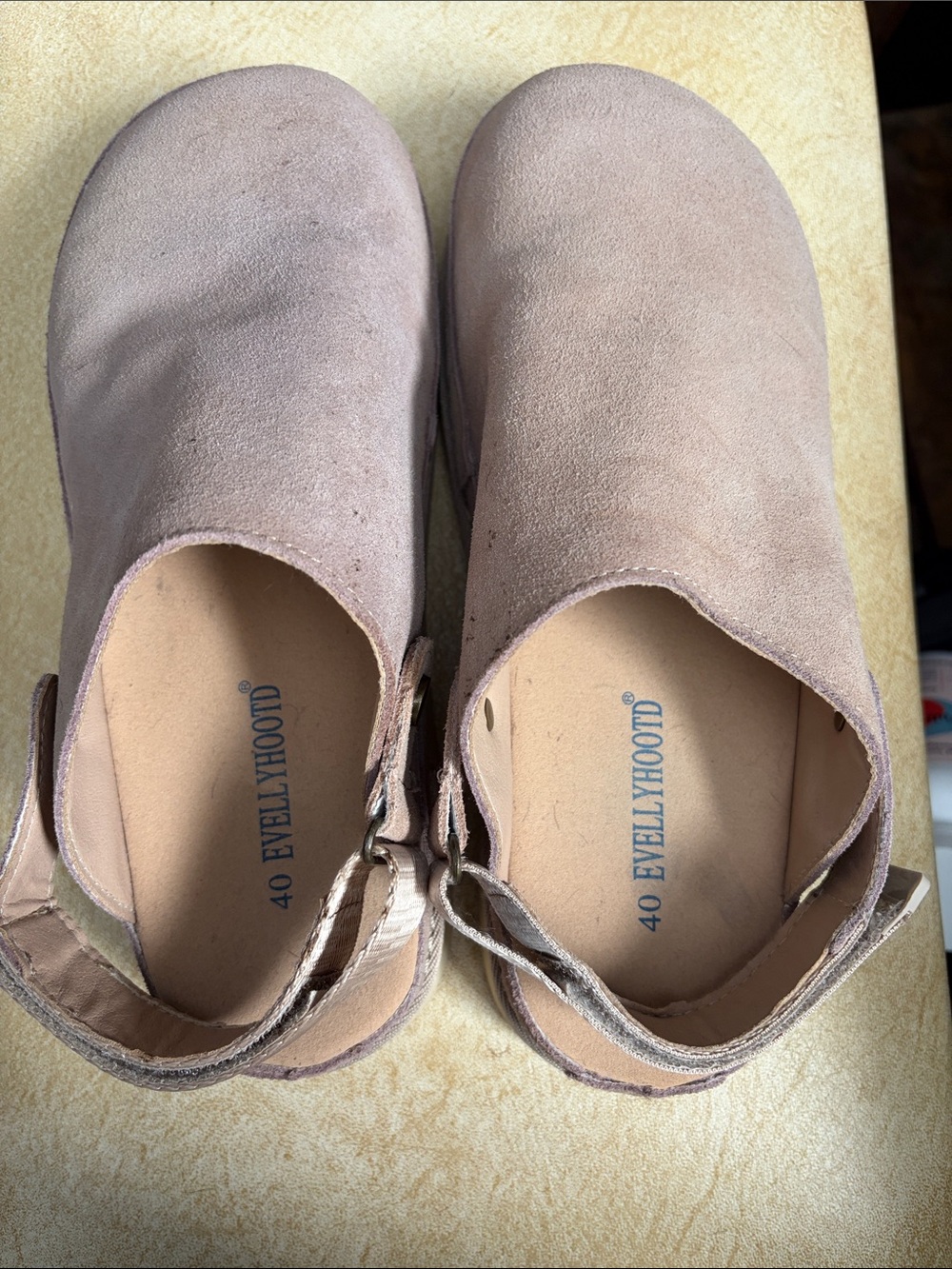 Women's Blush Suede Slip-On Clog Mules